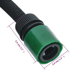 vidaXL Tubo di Irrigazione da Giardino Nero 0,6" 100 m in Gomma