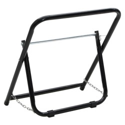 vidaXL Carrello Avvolgitubo 48cm 45kg Nero Acciaio Verniciato Polvere