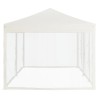   Tenda per Feste Pieghevole con Pareti Laterali Crema 3x6 m