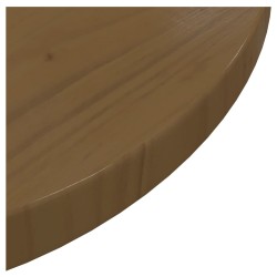 Piano Tavolo Marrone Ø40x2,5 cm in Legno Massello di Pino