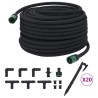 vidaXL Tubo di Irrigazione da Giardino Nero 0,6" 50 m in Gomma