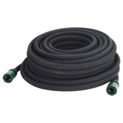 vidaXL Tubo di Irrigazione da Giardino Nero 0,6" 25 m in Gomma