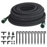 vidaXL Tubo di Irrigazione da Giardino Nero 0,6" 25 m in Gomma