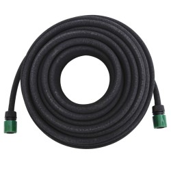 vidaXL Tubo di Irrigazione da Giardino Nero 0,6" 25 m in Gomma