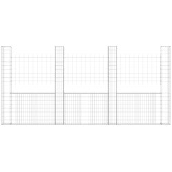   Gabbione a U con 5 Pali in Ferro 500x20x200 cm