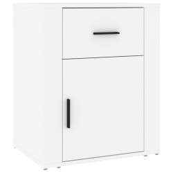   Comodino Bianco 50x36x60 cm in Legno Ingegnerizzato