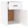   Comodino Bianco 50x36x60 cm in Legno Ingegnerizzato