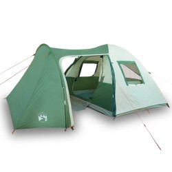 vidaXL Tenda da Campeggio 6 Persone Verde 466x342x200 cm Taffetà 185T