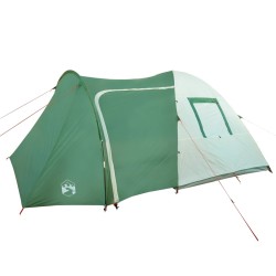 vidaXL Tenda da Campeggio 6 Persone Verde 466x342x200 cm Taffetà 185T