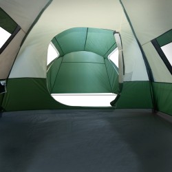 vidaXL Tenda da Campeggio 6 Persone Verde 466x342x200 cm Taffetà 185T