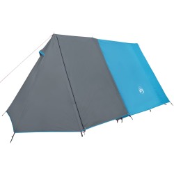 vidaXL Tenda da Campeggio 3 Persone Blu 465x220x170 cm Taffetà 185T