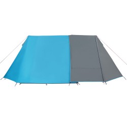 vidaXL Tenda da Campeggio 3 Persone Blu 465x220x170 cm Taffetà 185T