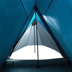 vidaXL Tenda da Campeggio 3 Persone Blu 465x220x170 cm Taffetà 185T