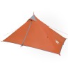 vidaXL Tenda 1 Persona Grigia e Arancione 255x153x130 cm Taffetà 185T