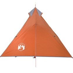 vidaXL Tenda 1 Persona Grigia e Arancione 255x153x130 cm Taffetà 185T