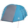 vidaXL Tenda da Campeggio 4 Persone Blu 420x260x153 cm Taffetà 185T