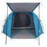 vidaXL Tenda da Campeggio 4 Persone Blu 420x260x153 cm Taffetà 185T