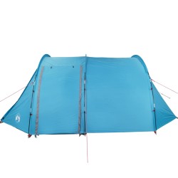 vidaXL Tenda da Campeggio 4 Persone Blu 420x260x153 cm Taffetà 185T