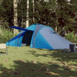 vidaXL Tenda da Campeggio 6 Persone Blu 576x238x193 cm Taffetà 185T