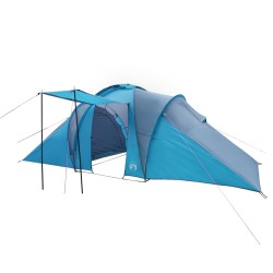 vidaXL Tenda da Campeggio 6 Persone Blu 576x238x193 cm Taffetà 185T