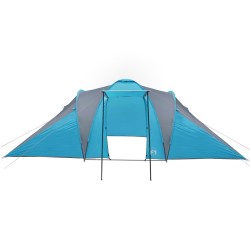 vidaXL Tenda da Campeggio 6 Persone Blu 576x238x193 cm Taffetà 185T