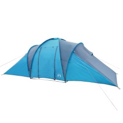 vidaXL Tenda da Campeggio 6 Persone Blu 576x238x193 cm Taffetà 185T