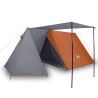 vidaXL Tenda 3 Persone Grigia e Arancione 465x220x170 cm Taffetà 185T