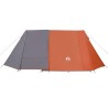 vidaXL Tenda 3 Persone Grigia e Arancione 465x220x170 cm Taffetà 185T