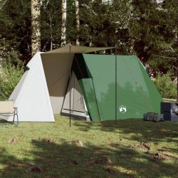 vidaXL Tenda da Campeggio 3 Persone Verde 465x220x170 cm Taffetà 185T