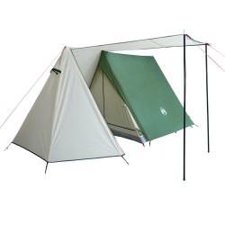 vidaXL Tenda da Campeggio 3 Persone Verde 465x220x170 cm Taffetà 185T