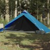 vidaXL Tenda da Campeggio 1 Persona Blu 255x153x130 cm Taffetà 185T