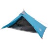 vidaXL Tenda da Campeggio 1 Persona Blu 255x153x130 cm Taffetà 185T