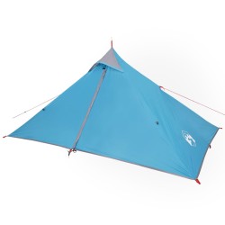 vidaXL Tenda da Campeggio 1 Persona Blu 255x153x130 cm Taffetà 185T