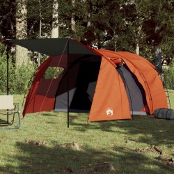 vidaXL Tenda Campeggio 4Persone Grigia e Arancione 420x260x153 Taffetà