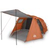 vidaXL Tenda Campeggio 4Persone Grigia e Arancione 420x260x153 Taffetà