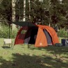 vidaXL Tenda Campeggio 4Persone Grigia e Arancione 420x260x153 Taffetà