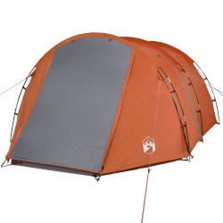 vidaXL Tenda Campeggio 4Persone Grigia e Arancione 420x260x153 Taffetà