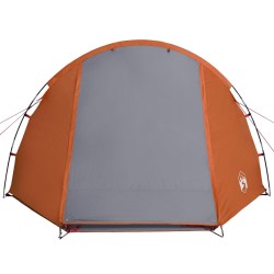 vidaXL Tenda Campeggio 4Persone Grigia e Arancione 420x260x153 Taffetà