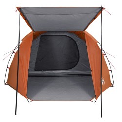 vidaXL Tenda Campeggio 4Persone Grigia e Arancione 420x260x153 Taffetà