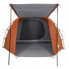 vidaXL Tenda Campeggio 4Persone Grigia e Arancione 420x260x153 Taffetà