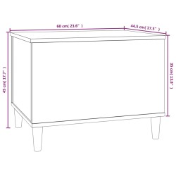 Tavolino Salotto Rovere Sonoma 60x44,5x45 cm Legno ingegnerizzato