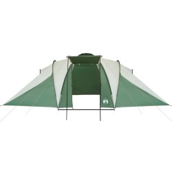 vidaXL Tenda da Campeggio 6 Persone Verde 576x238x193 cm Taffetà 185T