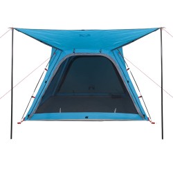 vidaXL Tenda da Campeggio 4 Persone Blu 240x221x160 cm Taffetà 185T