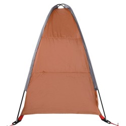 vidaXL Tenda 9 Scomparti Grigia e Arancione 125x50x68 cm Taffetà 185T