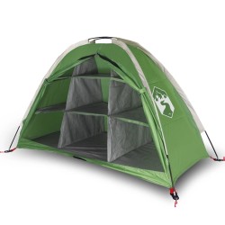 vidaXL Tenda Portaoggetti 9 Scomparti Verde 125x50x68 cm Taffetà 185T