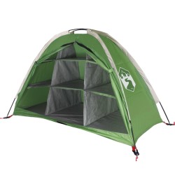 vidaXL Tenda Portaoggetti 9 Scomparti Verde 125x50x68 cm Taffetà 185T