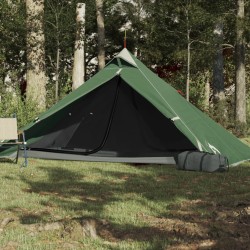 vidaXL Tenda da Campeggio 1 Persona Verde 255x153x130 cm Taffetà 185T