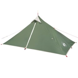 vidaXL Tenda da Campeggio 1 Persona Verde 255x153x130 cm Taffetà 185T