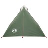 vidaXL Tenda da Campeggio 1 Persona Verde 255x153x130 cm Taffetà 185T