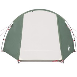 vidaXL Tenda da Campeggio 4 Persone Verde 420x260x153 cm Taffetà 185T